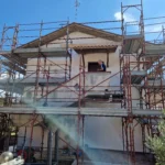 Ponteggi a Castelraimondo, Via Giulio Pastore