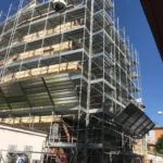 Montaggio Impalcatura a Tolentino, Via Pacifico Massi