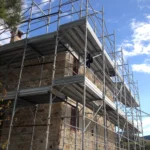 Montaggio Impalcatura a Gagliole, Via Padre Candido Mariotti