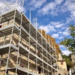 Montaggio Impalcatura a Gagliole, Via Padre Candido Mariotti