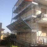 Montaggio Ponteggi a Monte San Giusto, Via de Gasperi