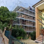 Ponteggi a Pollenza, Via Rione Aldo Moro