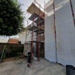 Montaggio Ponteggi a Montecosaro, Via De Gasperi