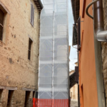 Montaggio Impalcatura a San Severino Marche, Piazza Del Popolo
