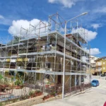 Montaggio Impalcatura a Montappone, Via Alighieri